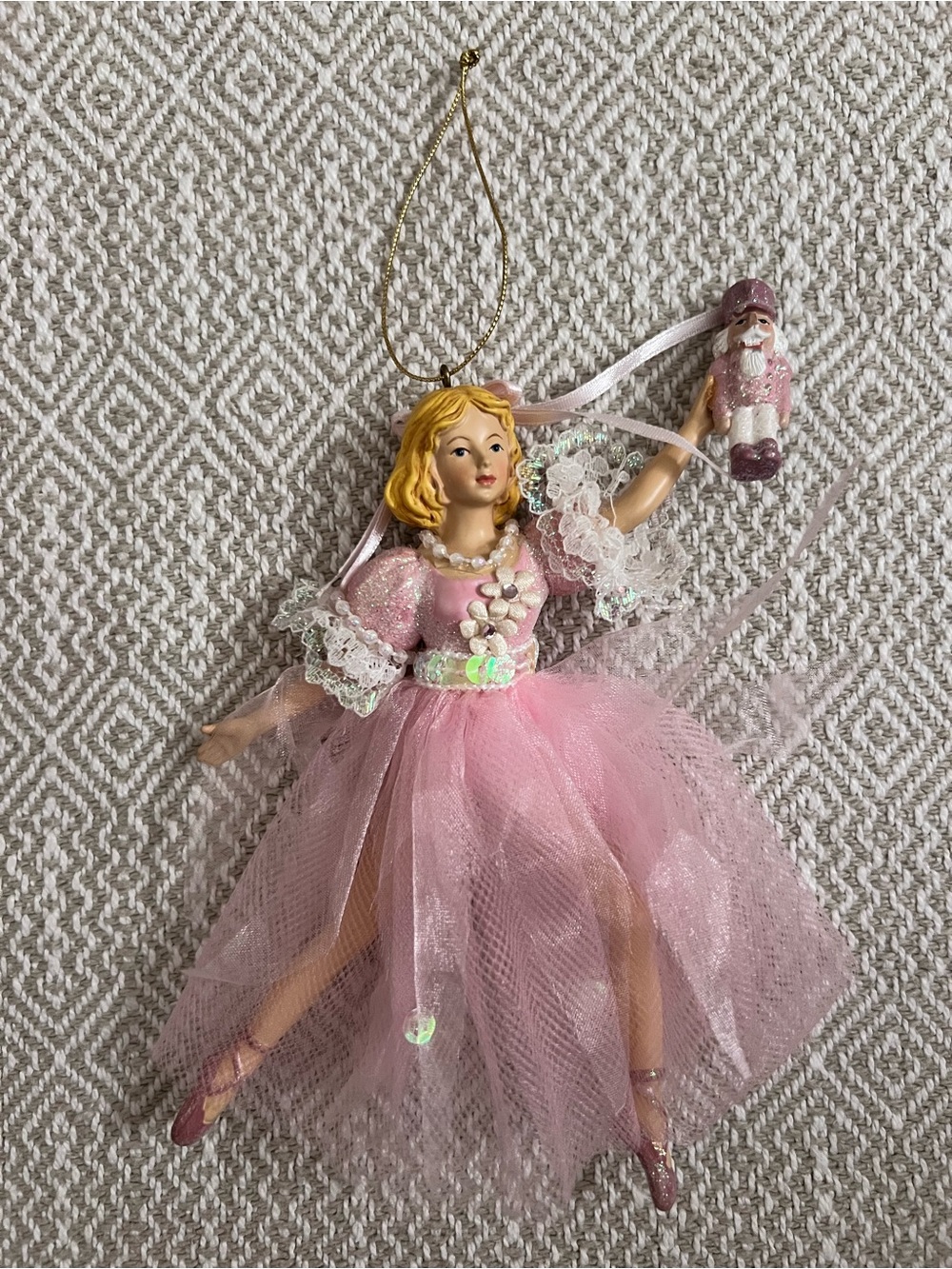 Pink Ballerina Christmas Ornament